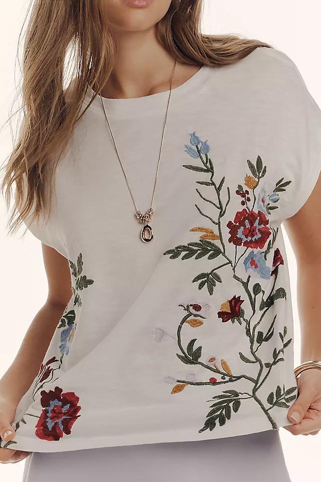 By Anthropologie Growing Florals Muscle Tee Product Image