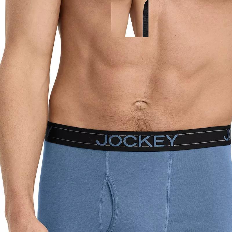 Men's Jockey® 4-Pack Cotton Blend Long Leg Boxer Brief, Size: Medium, Black Product Image