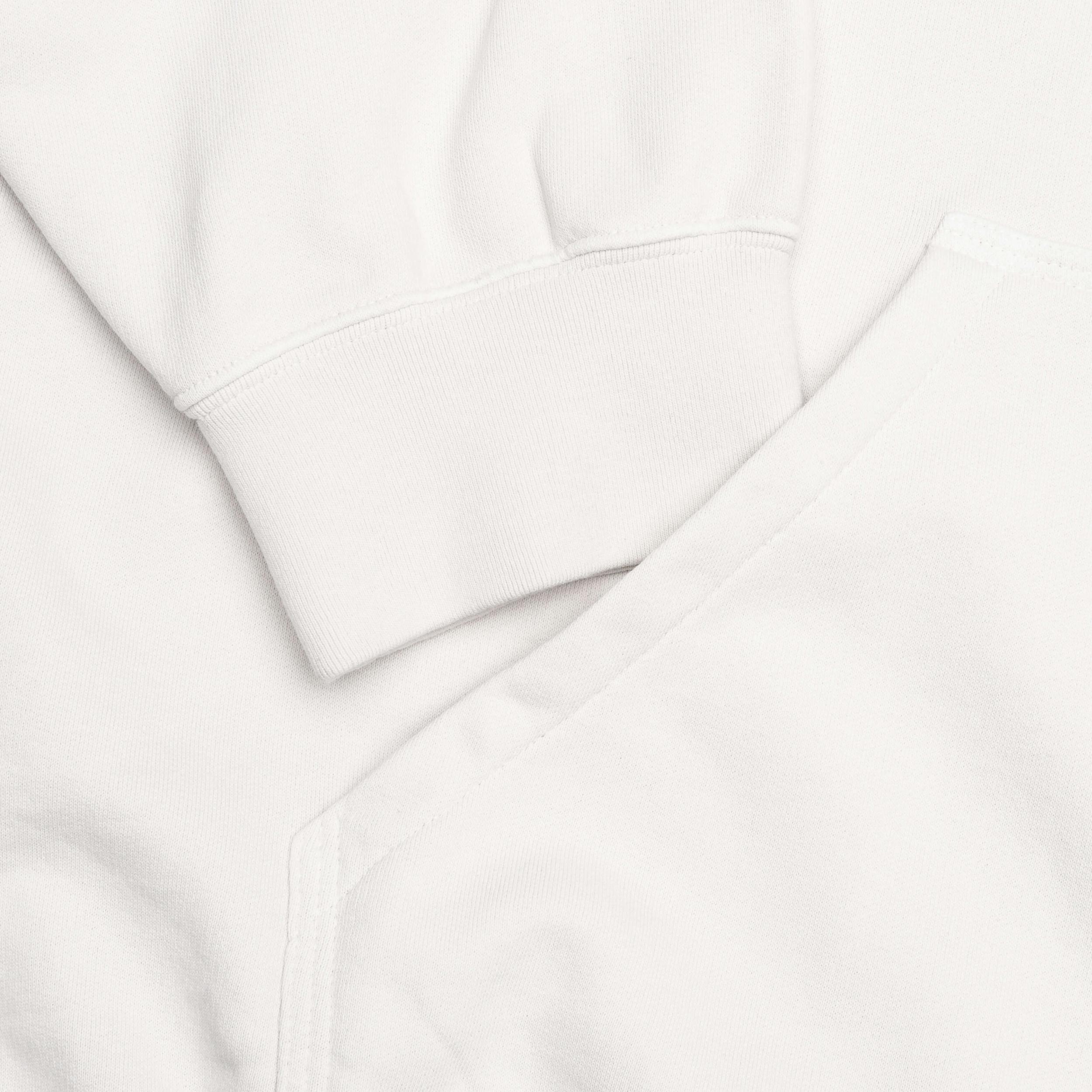 Reverse Applicated Stitch Logo Zipped Hoodie - Ecru Male Product Image