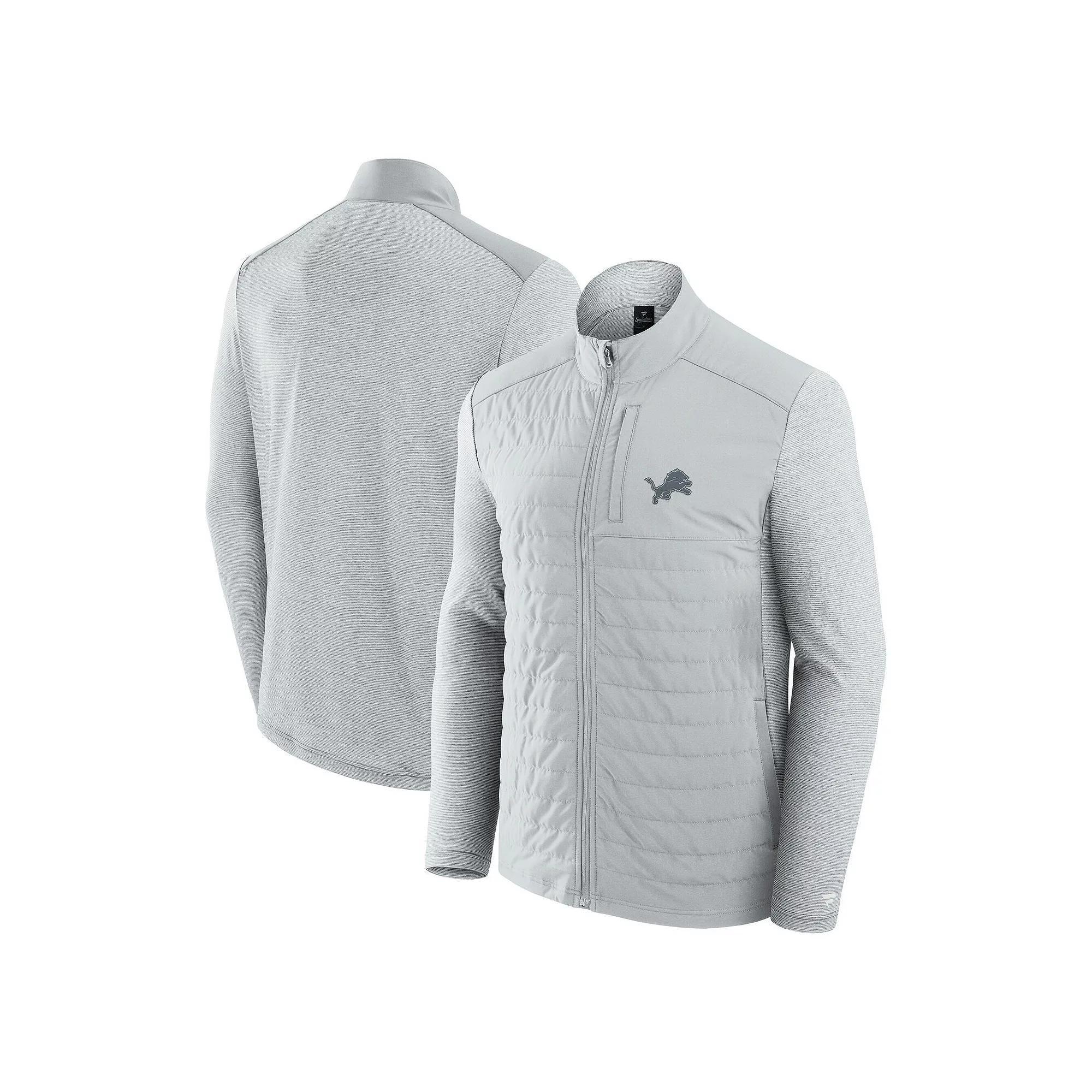 Unisex Fanatics Gray/Heather Gray Detroit Lions Tonal Full-Zip Jacket, Adult Unisex, Size: XS, Grey Product Image