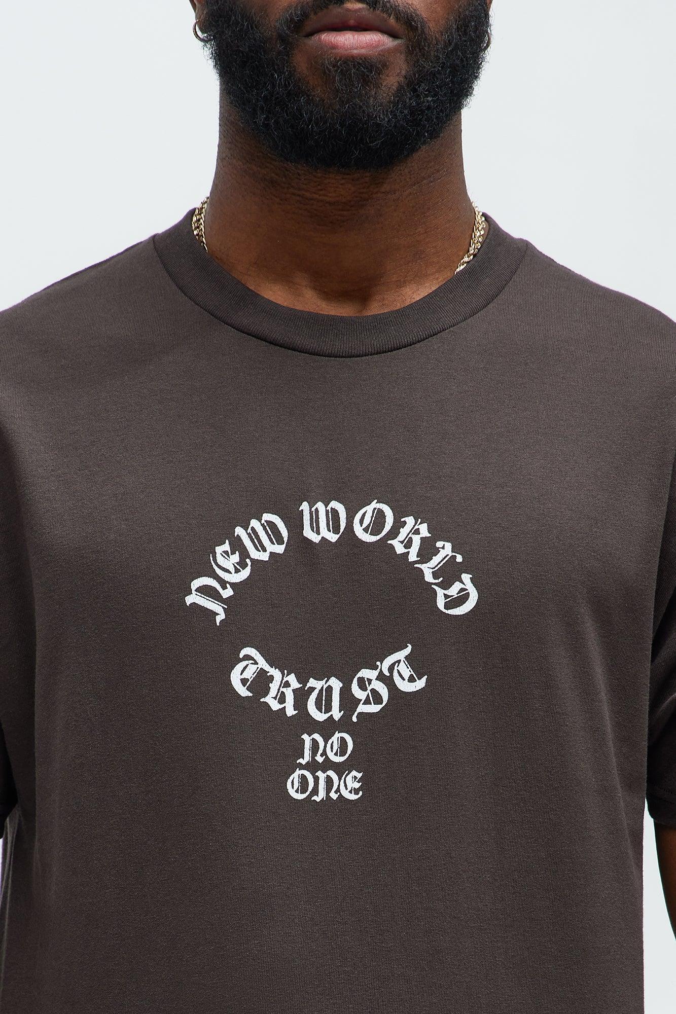 New World Trust No One Short Sleeve Tee - Brown Product Image