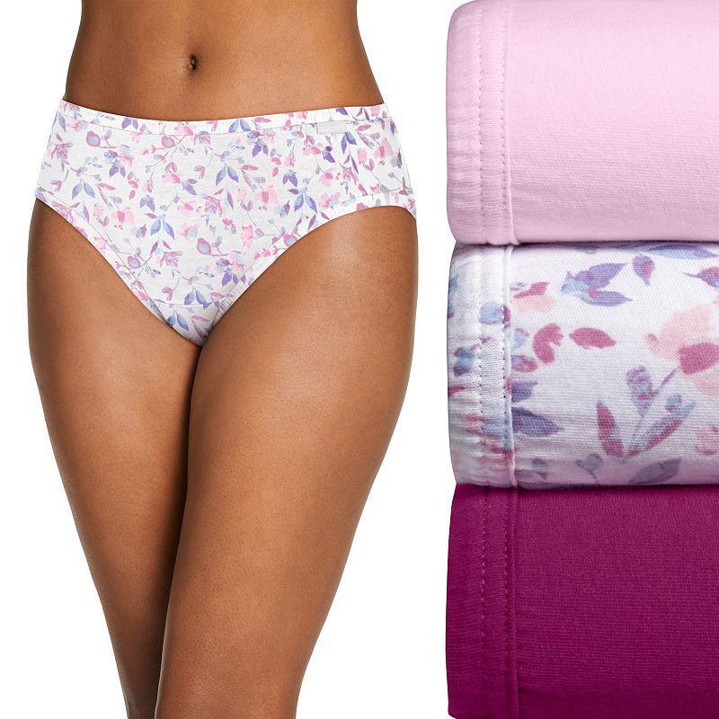 Women's Jockey® Elance 3-Pack Bikini Panty Set 1489, Size: 6, Yellow Stripe Product Image