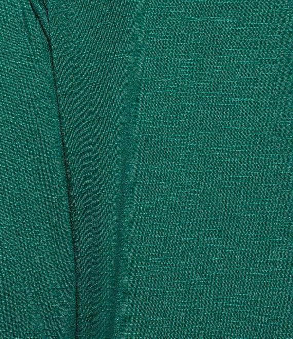 Slim Factor by Investments Chloe V-Neck 3/4 Sleeve Mixed Media Top Product Image