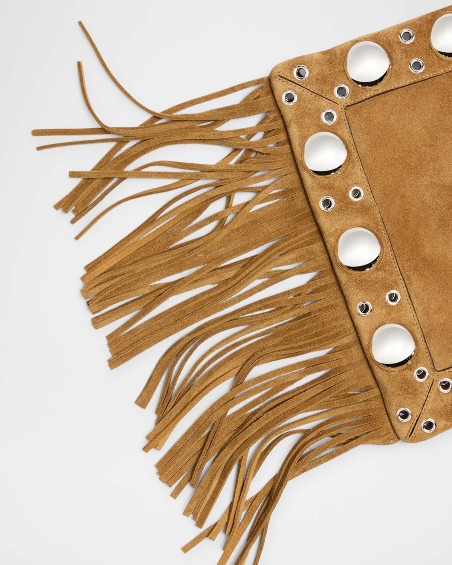 Men's Nellcôte Suede Shoulder Bag with Fringe Product Image