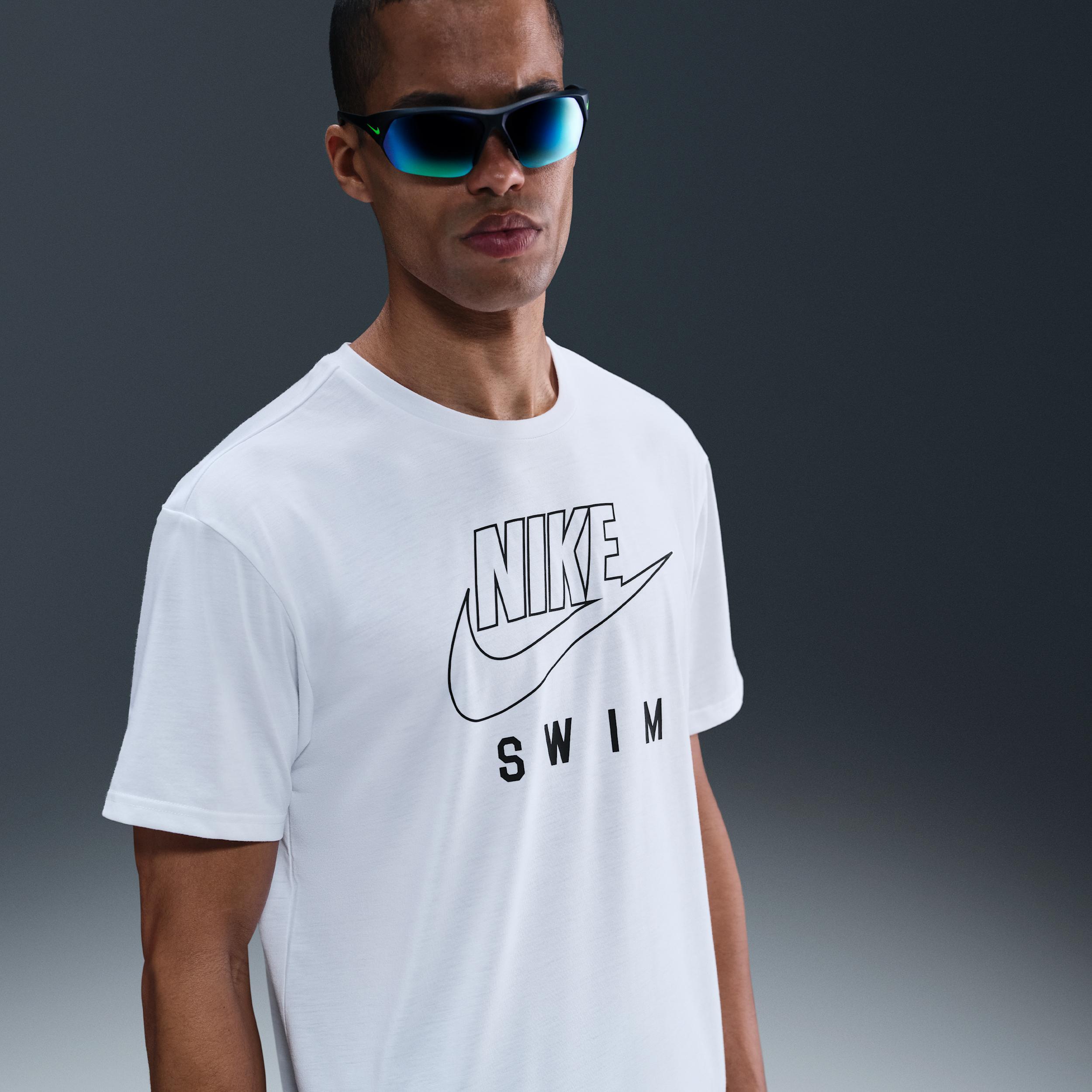 Nike Men's Swim Swoosh Hydroguard Short-Sleeve Top Product Image