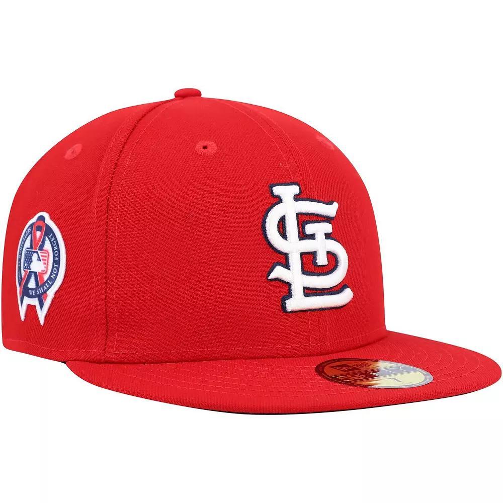 Men's New Era Red St. Louis Cardinals 9/11 Memorial Side Patch 59FIFTY Fitted Hat, Size: 8 Product Image
