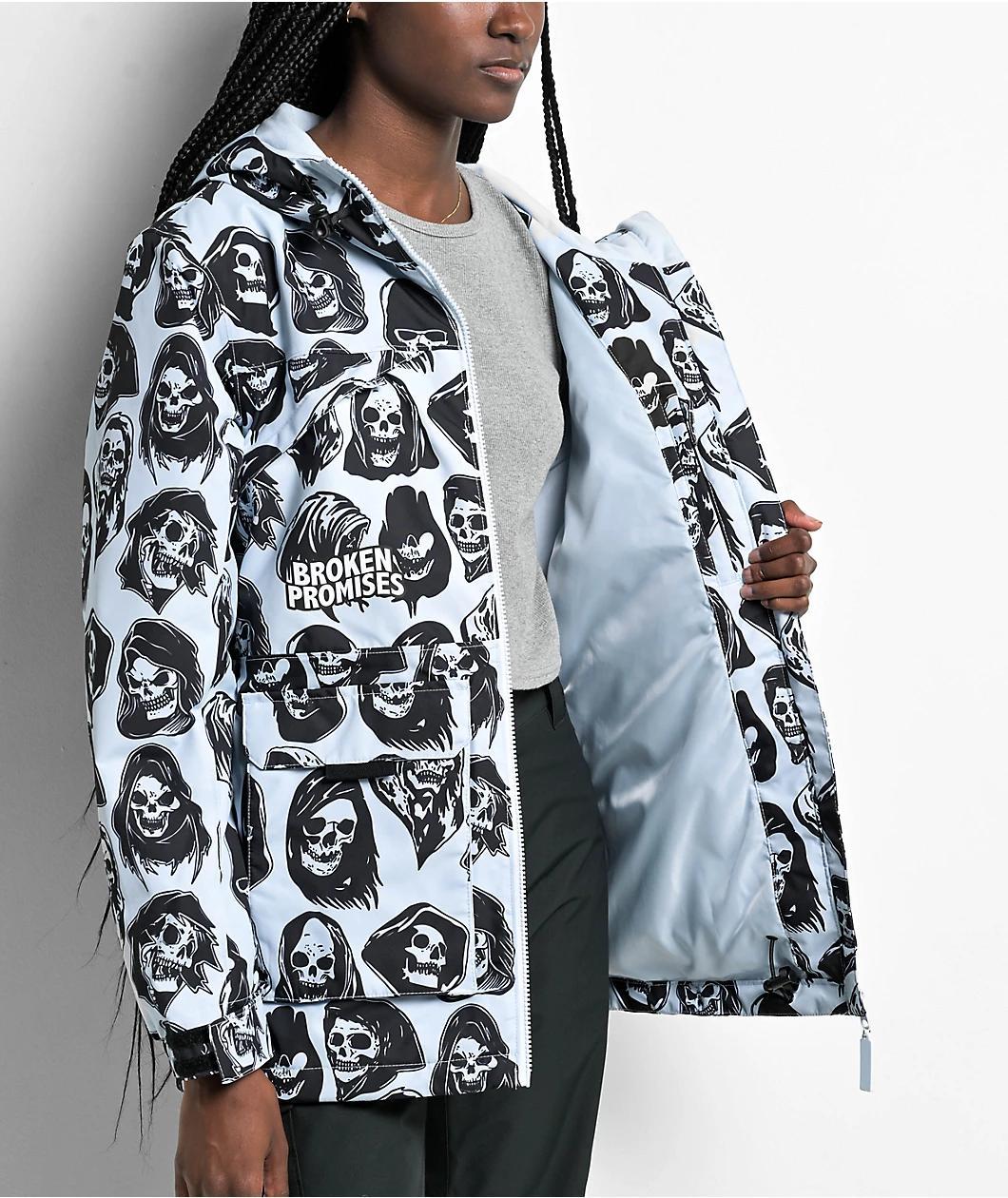 Broken Promises Reaper 5K Light Blue Snowboard Jacket  Product Image