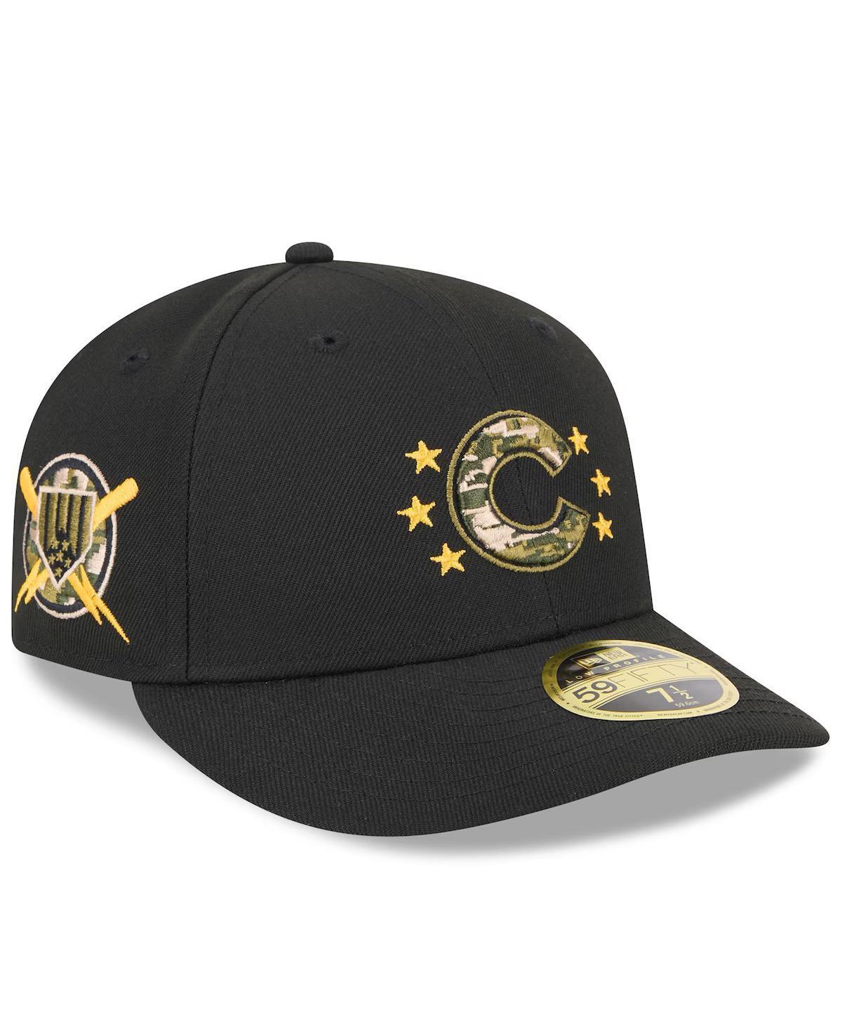 Men's New Era  Black Chicago Cubs 2024 Armed Forces Day Low Profile 59FIFTY Fitted Hat, Size: 7 1/4 Product Image