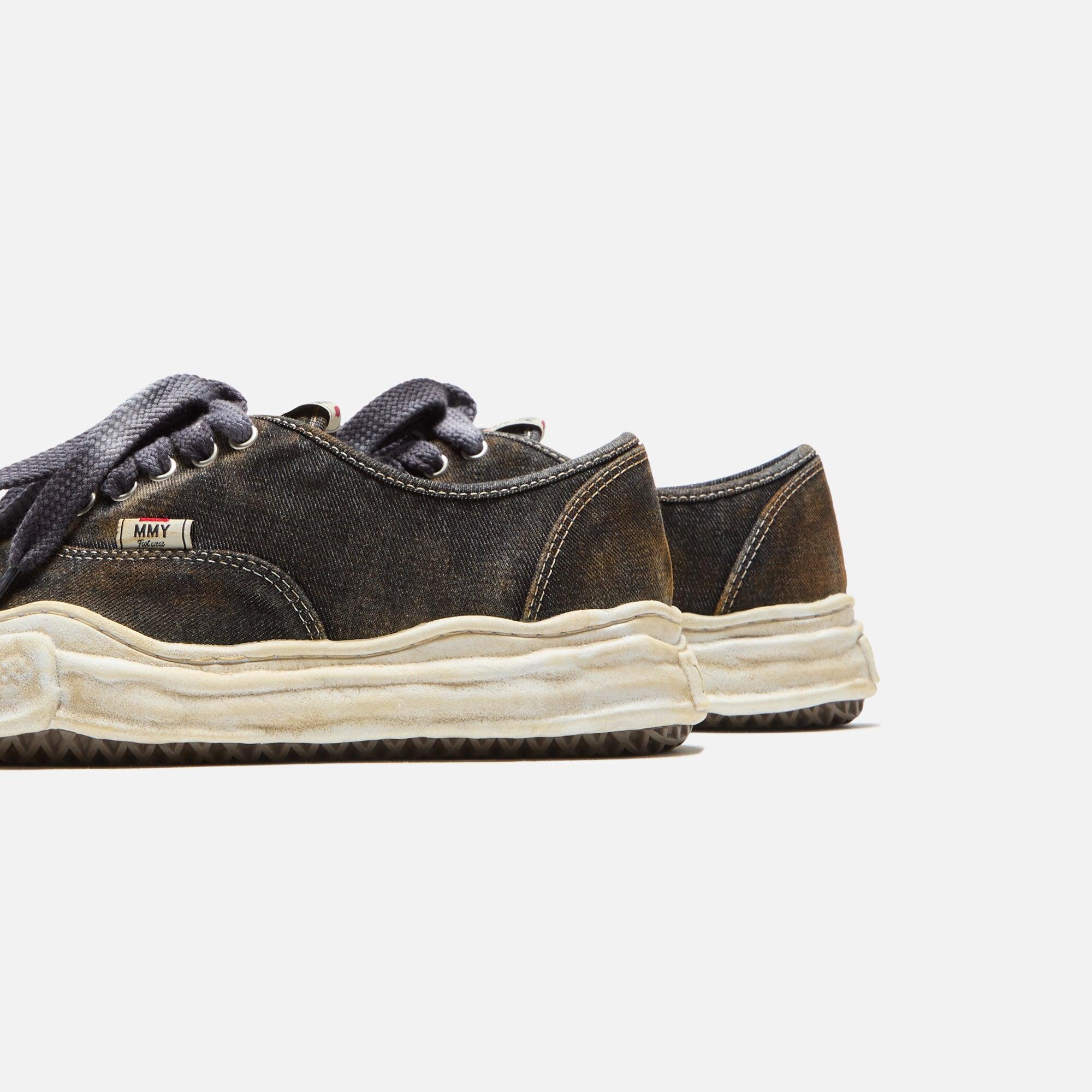 Mihara Yasuhiro Baker Original Sole Washed Denim Low-Top Sneaker - Black Male Product Image