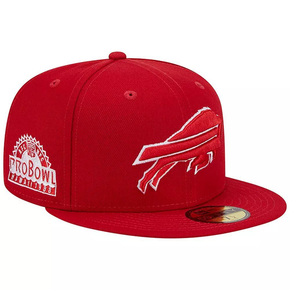 Men's New Era Scarlet Buffalo Bills 1998 Hawaii Pro Bowl Main Patch 59FIFTY Fitted Hat, Size: 7 3/4, Red Product Image