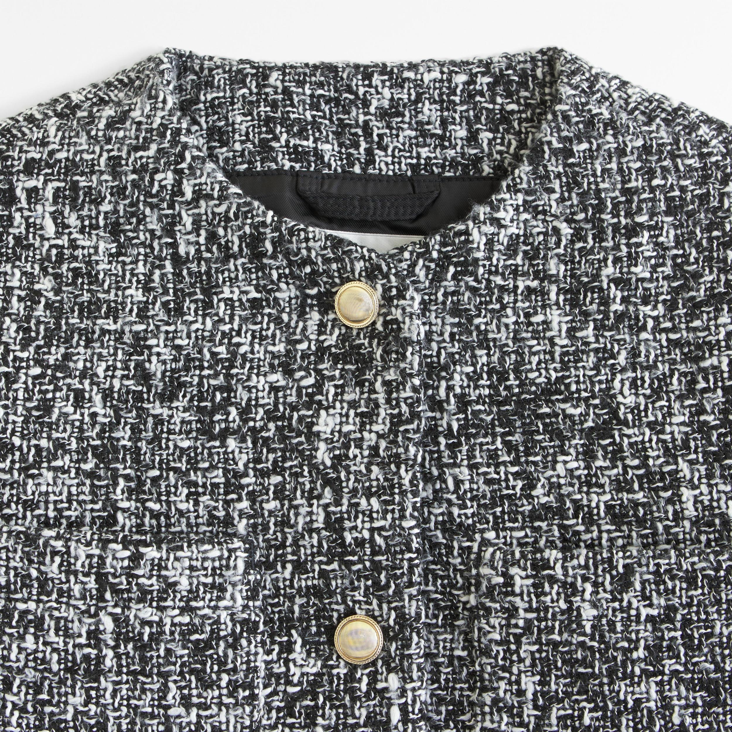 Collarless Tweed Jacket Product Image