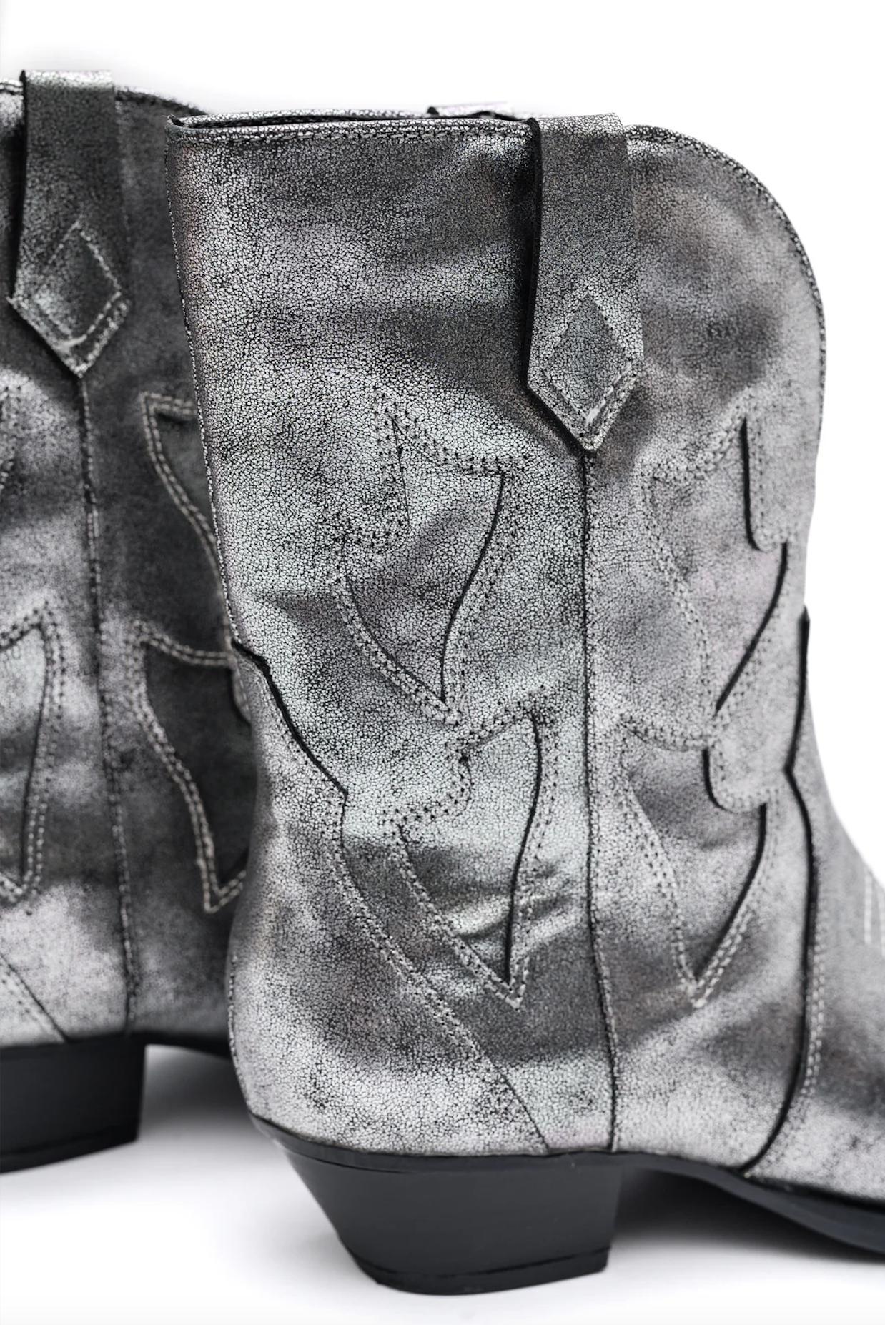 Jersey Metallic Boot in Silver (Online Exclusive) Product Image