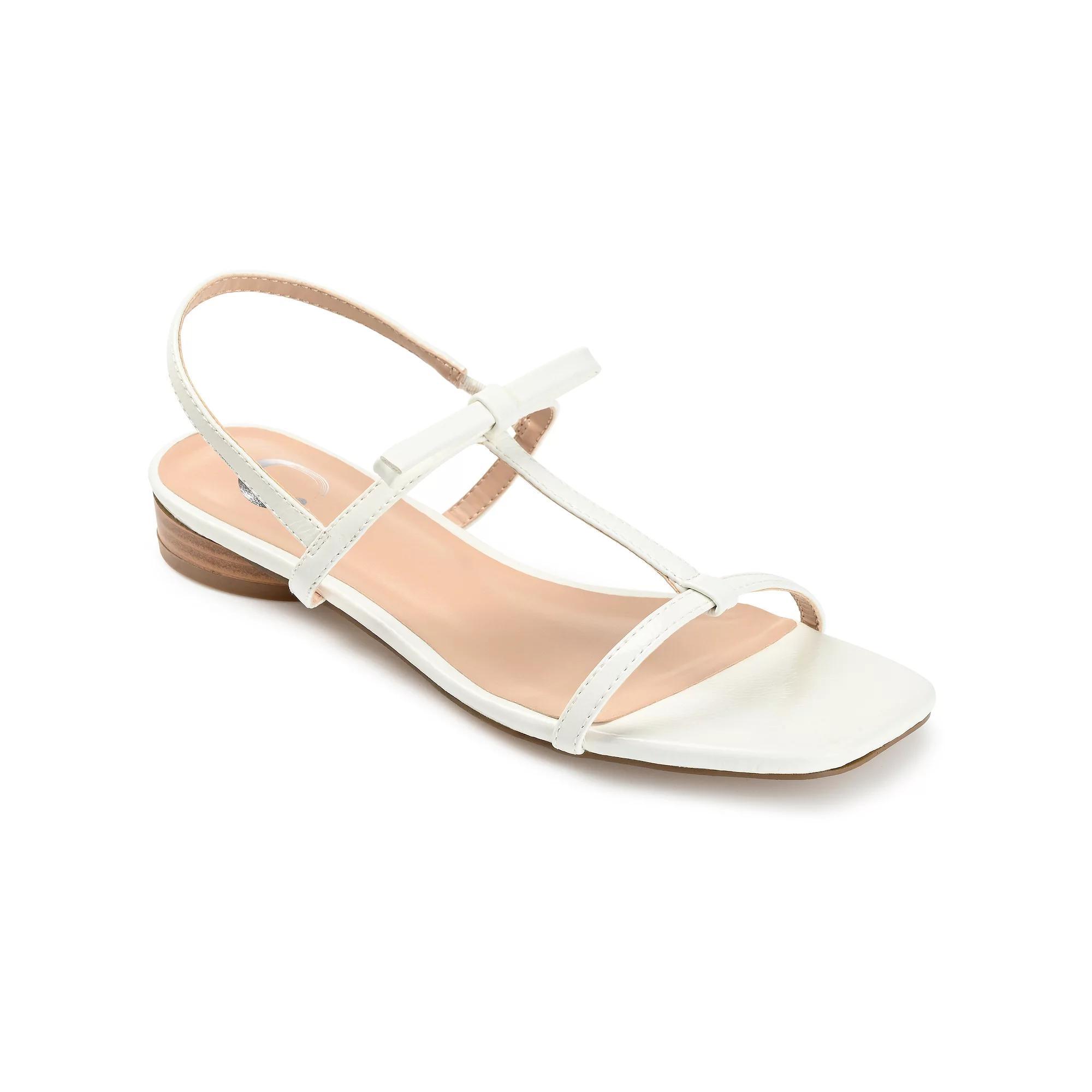 Journee Zaidda Women's T-Strap Sandals, Size: 12, White Product Image