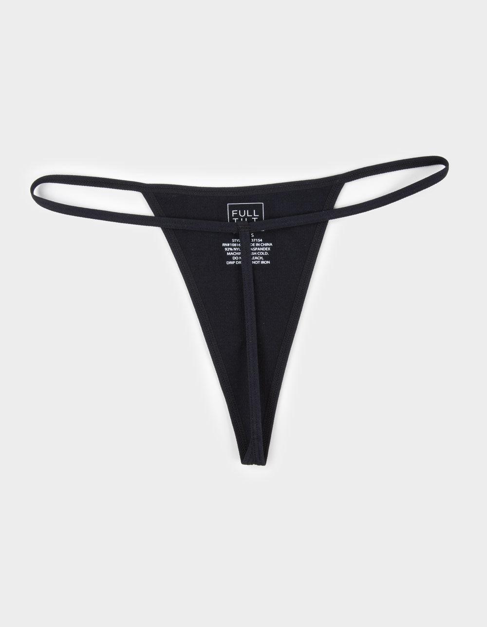 FULL TILT Seamless Rib Thong - NAVY Product Image