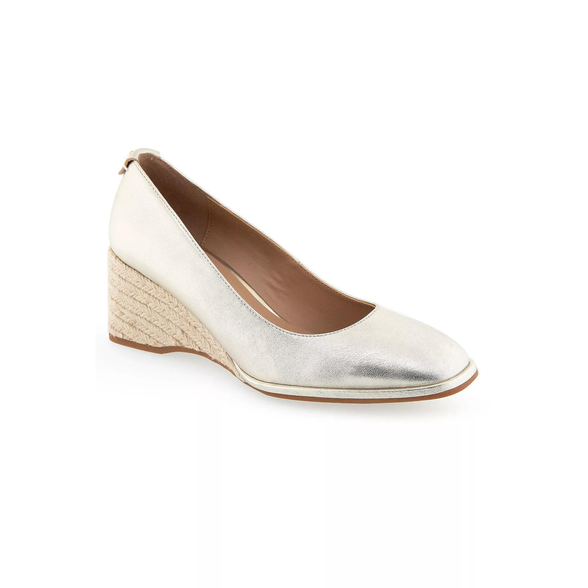 Aerosoles Aurora Women's Leather Dress Pumps, Size: 8.5, Soft Gold Leather Product Image