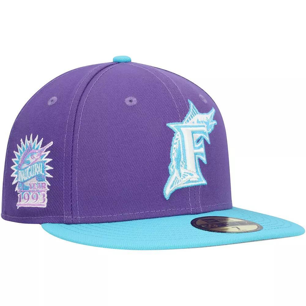 Men's New Era Purple Florida Marlins Vice 59FIFTY Fitted Hat, Size: 7 3/4, Mlb Purple Product Image