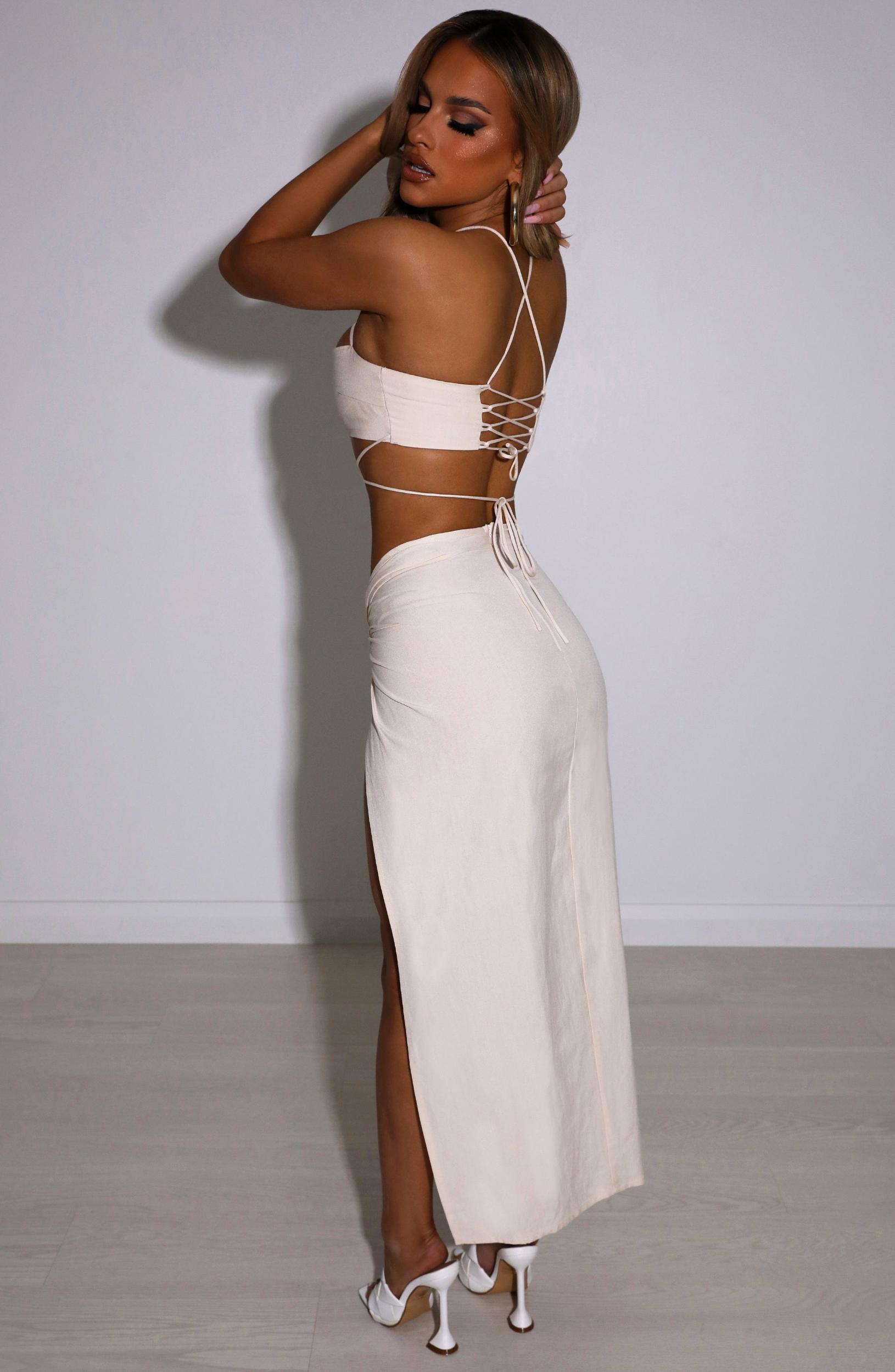 Vivianna Maxi Skirt - Beige Product Image