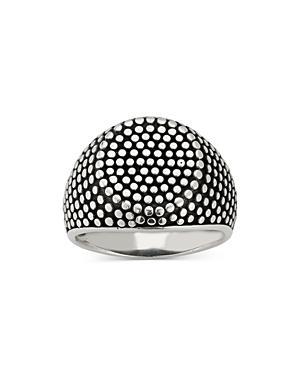 Menster Men's Sterling Silver Oxidized Dotted Signet Ring, Size: 9 Product Image