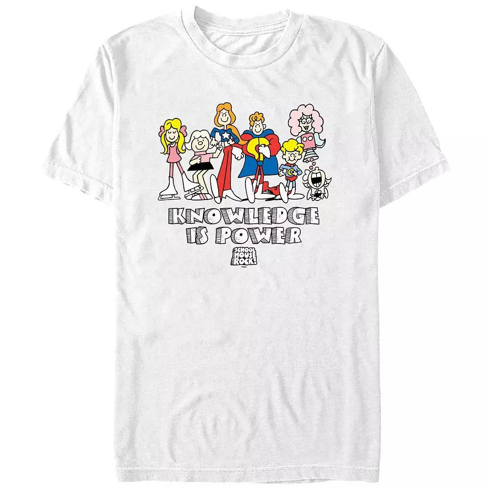 Men's Schoolhouse Rock! Knowledge Is Power Group Graphic Tee, Size: XXL, White Product Image