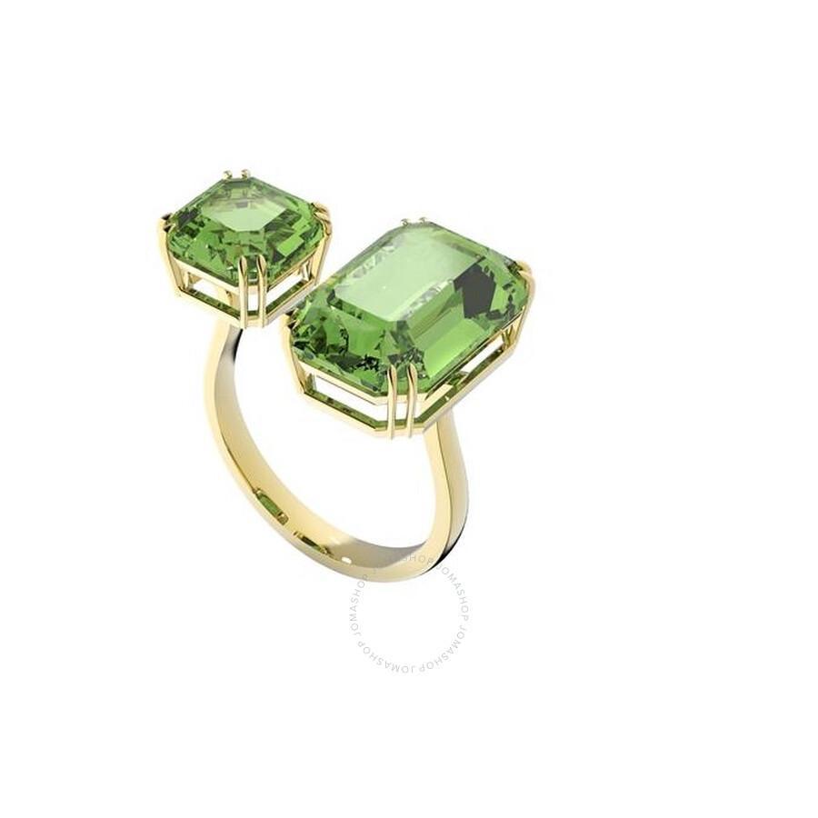 SWAROVSKI Millenia Cocktail Ring Gold Shiny Peridot In Green Product Image