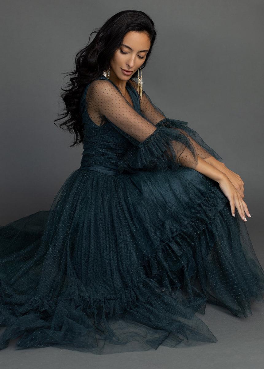 Haisley Impact Dress in Deep Spruce Female Product Image