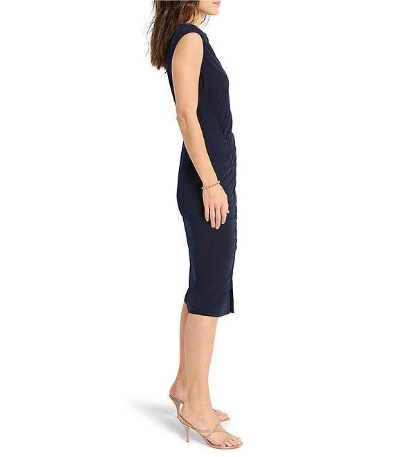 NIC + ZOE Knit Boat Neck Sleeveless Twist Dress Product Image