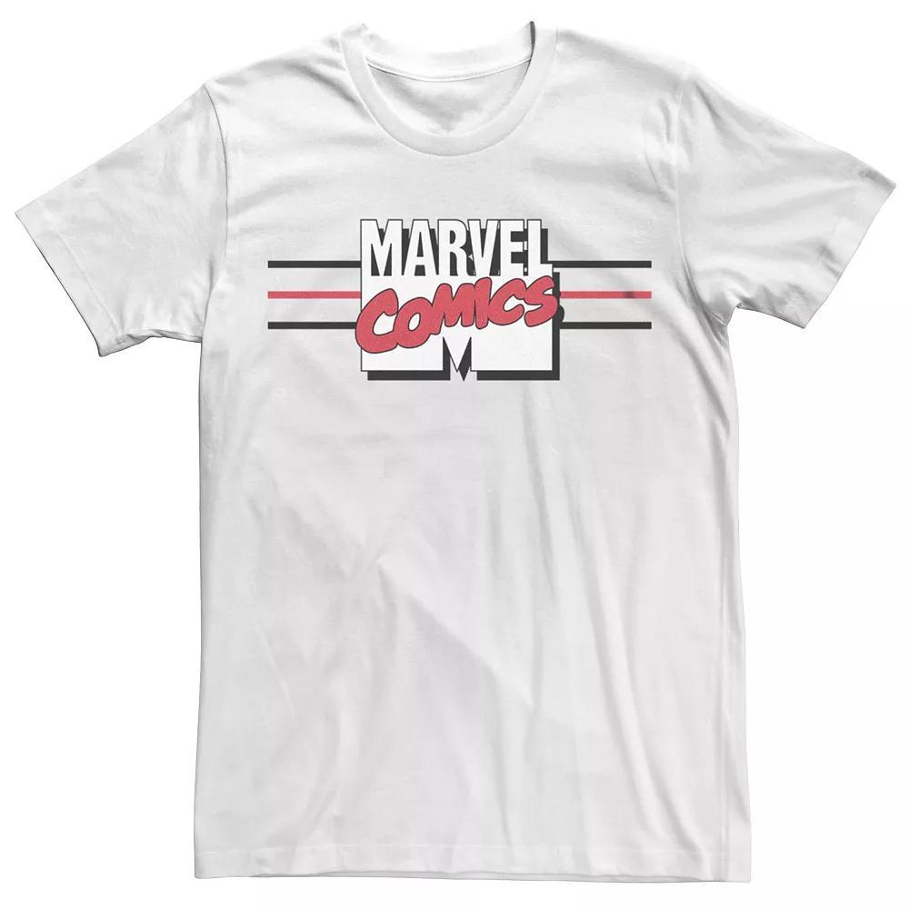 Men's Marvel Comics Logo Graphic Tee, Size: Medium, White Product Image
