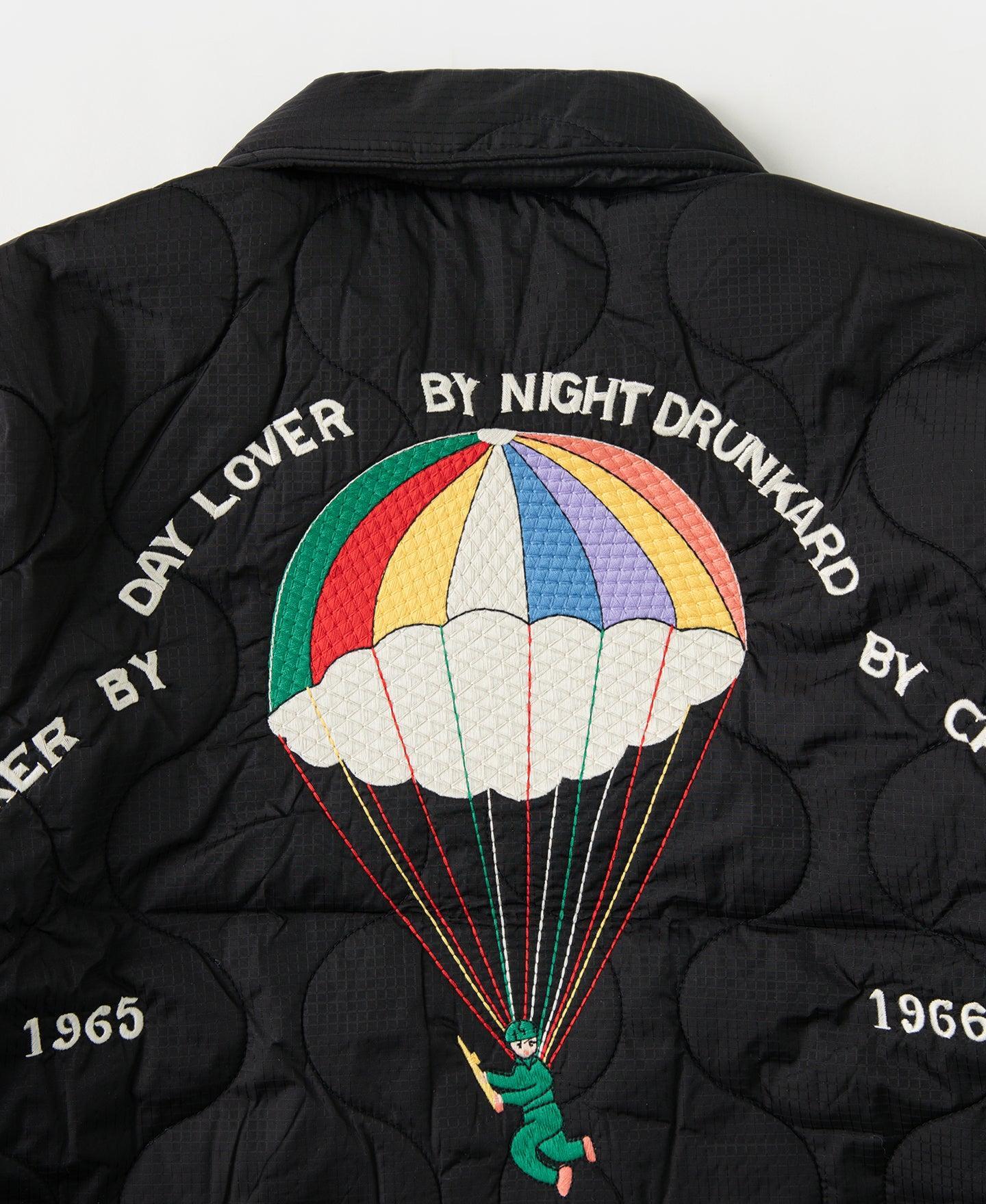 Vietnam War Quilted Padded Souvenir Jacket - Black Product Image