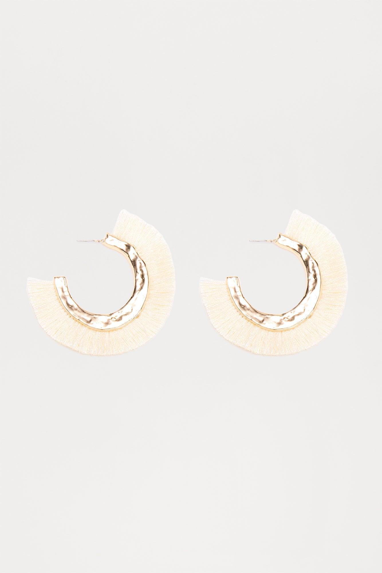 Mallory Hoop Earring - Ivory Product Image