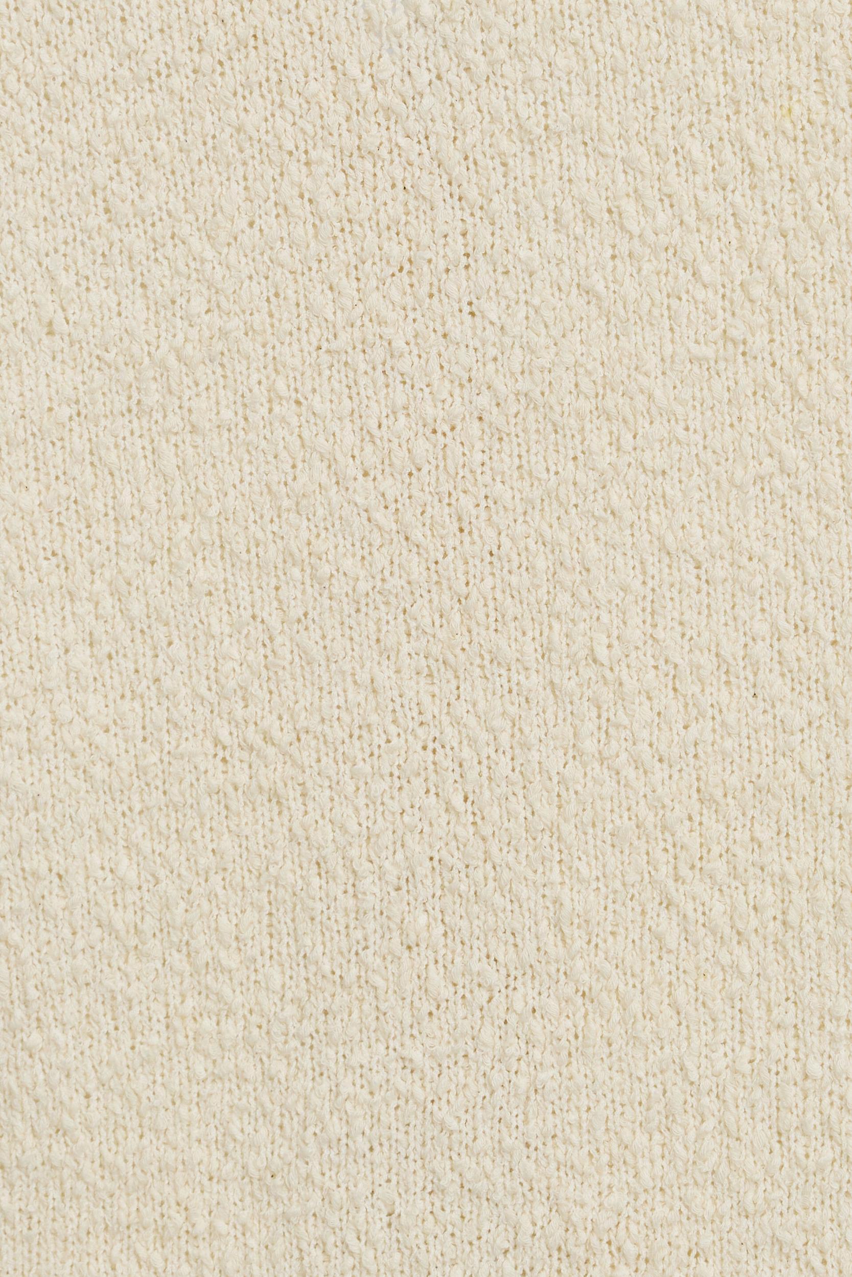 Bouclé Short Sleeve Polo Top Product Image