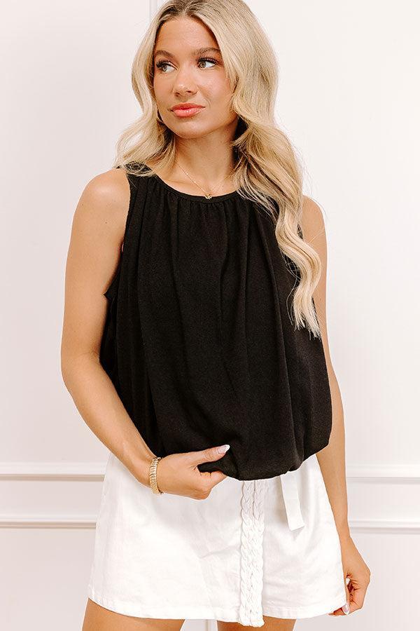 Coastal Daydream Top in Black Product Image