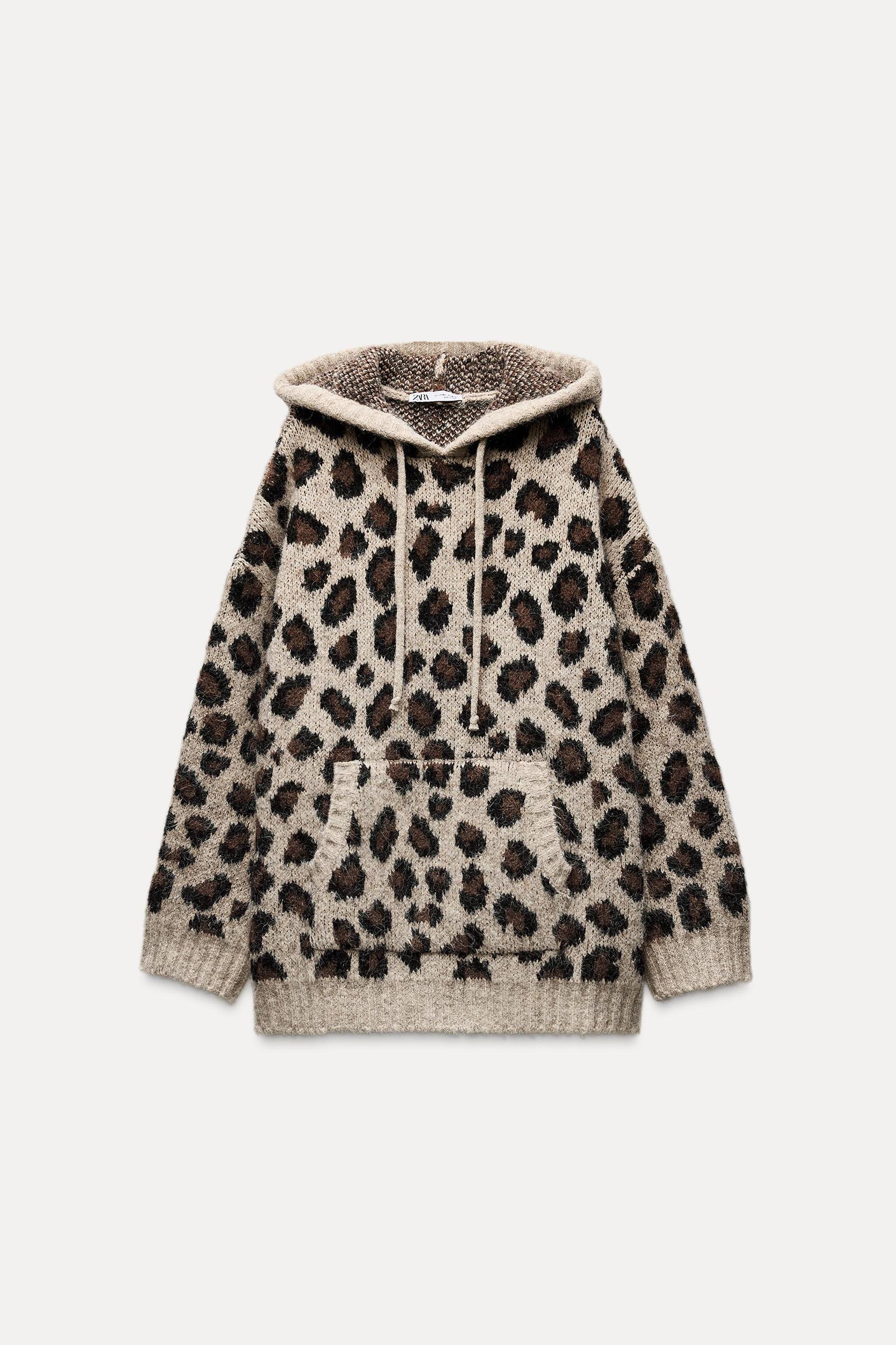 ANIMAL PRINT JACQUARD KNIT SWEATSHIRT Product Image