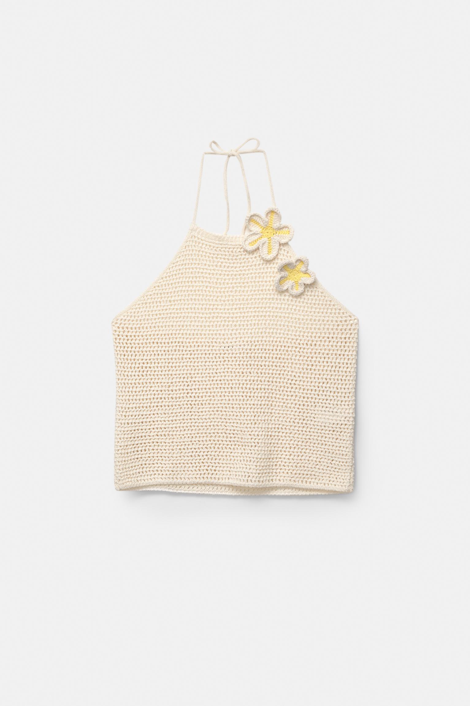 Floral crochet top Product Image