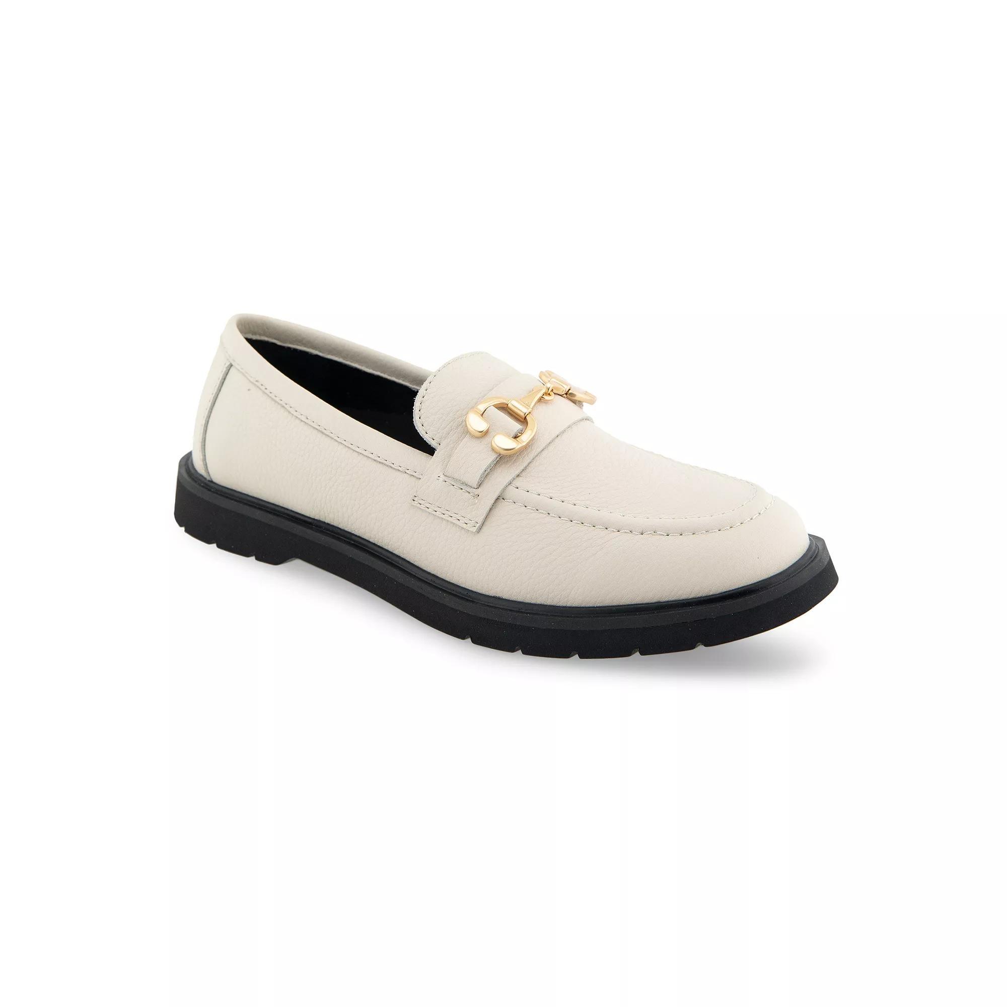 Aerosoles Beckett Women's Loafers, Size: 8, Eggnog Pebbled Faux Le Product Image