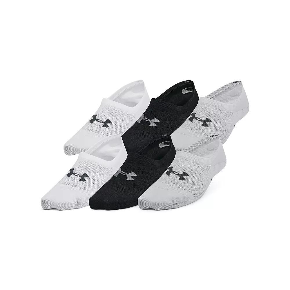 Women's Under Armour 6-Pack Breathe Lite Socks, Size: Medium, Gray Gray Castlerock Product Image