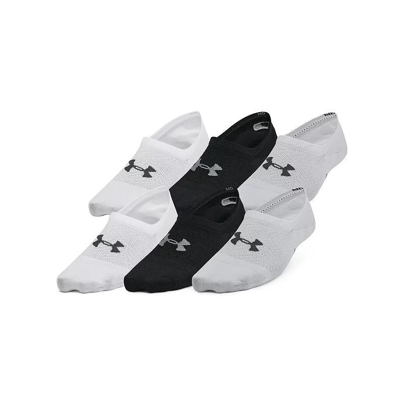 Women's Under Armour 6-Pack Breathe Lite Socks, Size: Medium, Gray Gray Castlerock Product Image