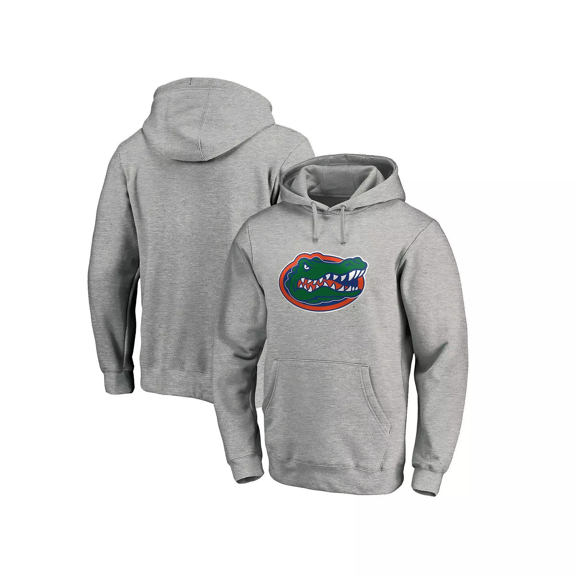 Men's Fanatics Heather Gray Florida Gators Primary Logo Pullover Hoodie, Size: 3XL, Grey Product Image