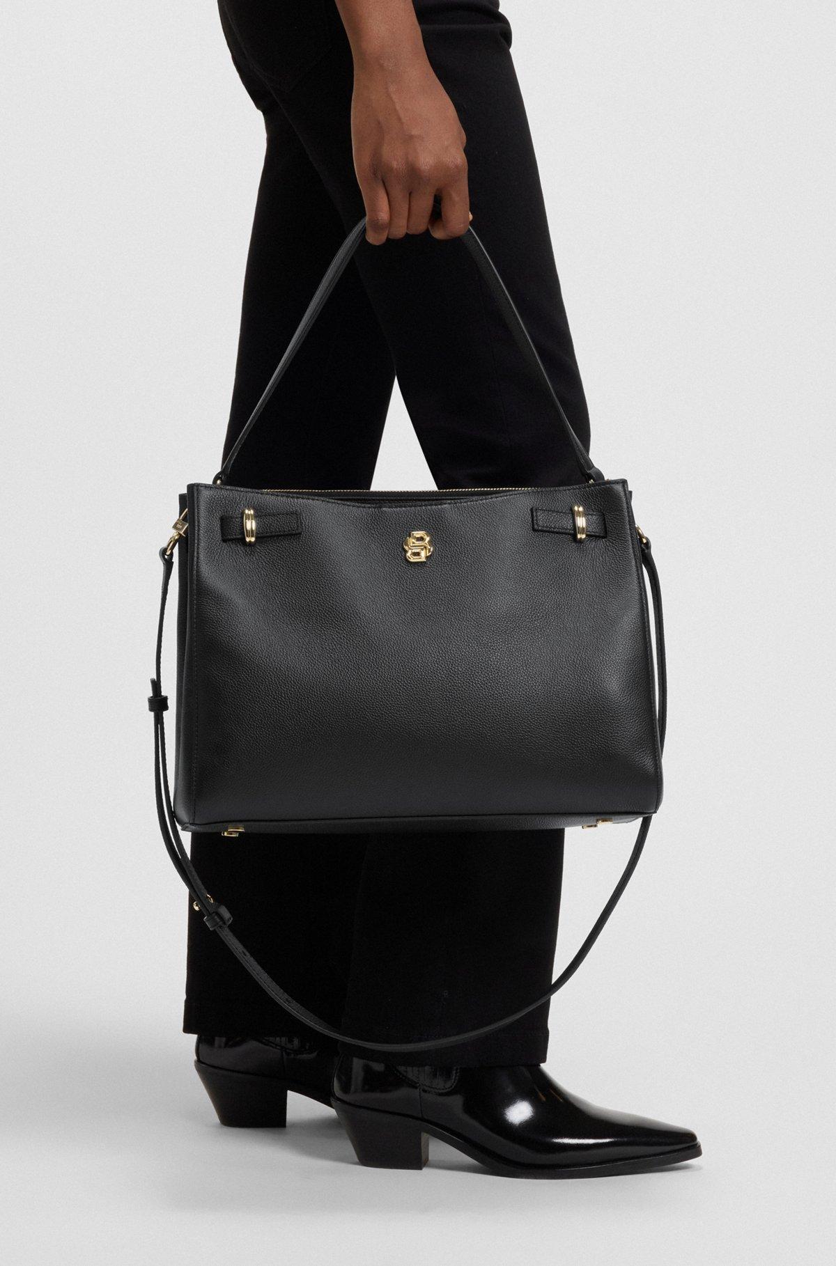 Leather tote bag with Double B monogram Product Image