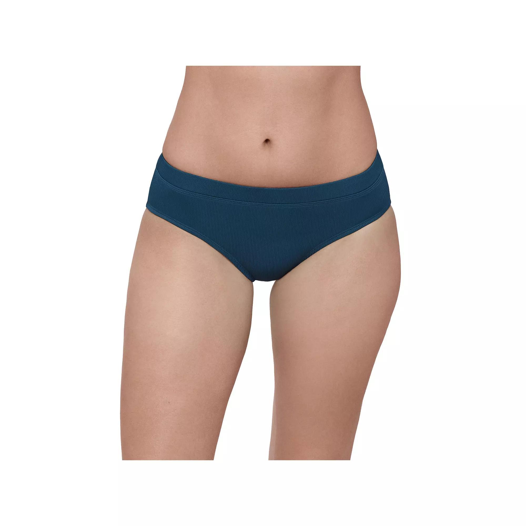 Women's Eco Beach Rib Hipster Swim Briefs, Size: Small, Lagoon Product Image