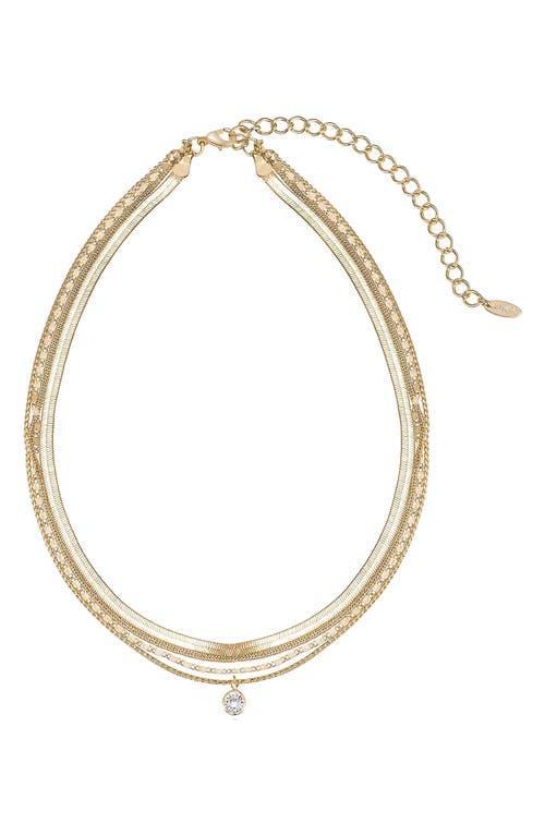 Ettika All the Chains 18K Gold Plated Layered Necklace, 13-15 Product Image