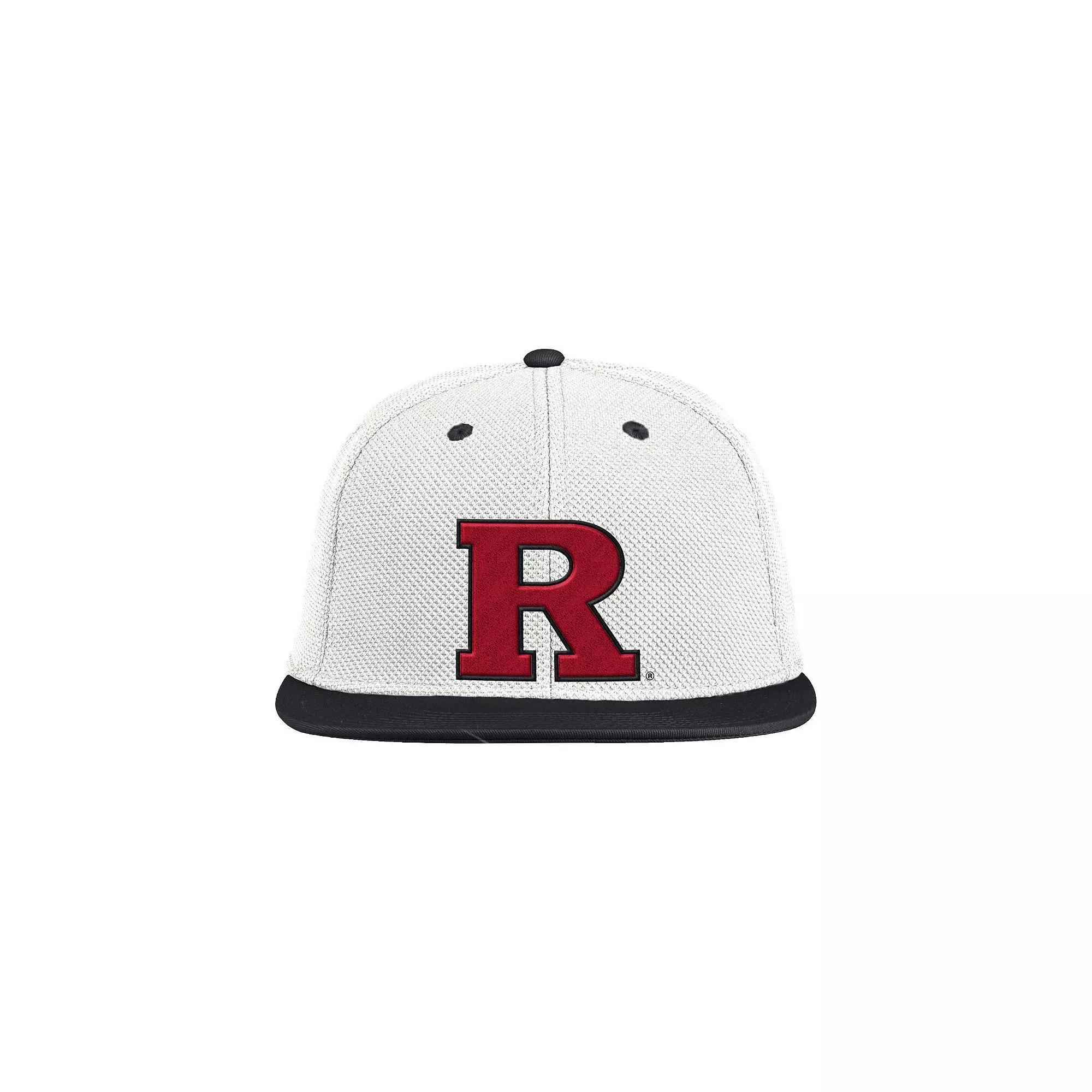 Men's adidas White Rutgers Scarlet Knights On-Field Baseball Fitted Hat, Size: 8 Product Image