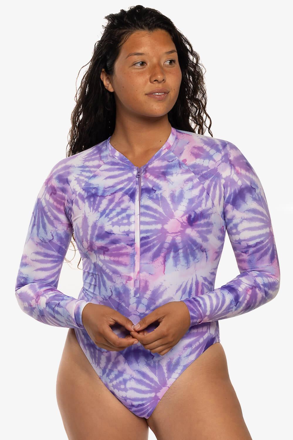 Paloma Long Sleeve Zip-Up Surf One Piece Product Image