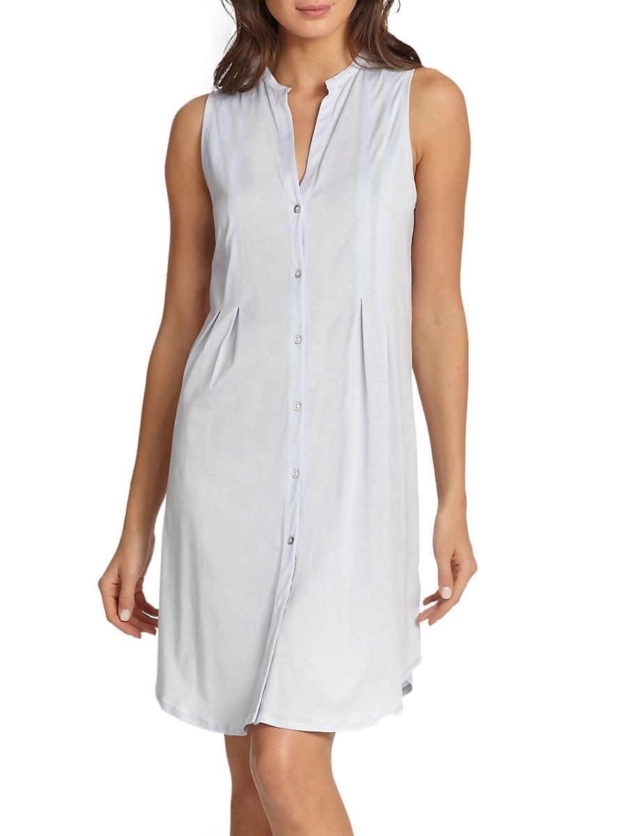 Hanro Cotton Deluxe Button Front Tank Gown Product Image
