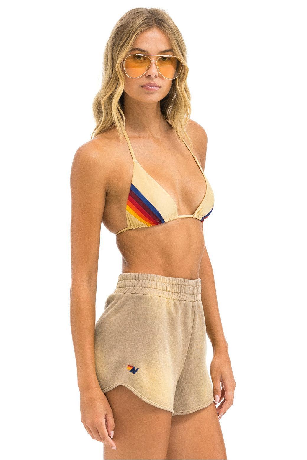 BOLT STITCH CLUB SHORTS - FADED TAN Female Product Image