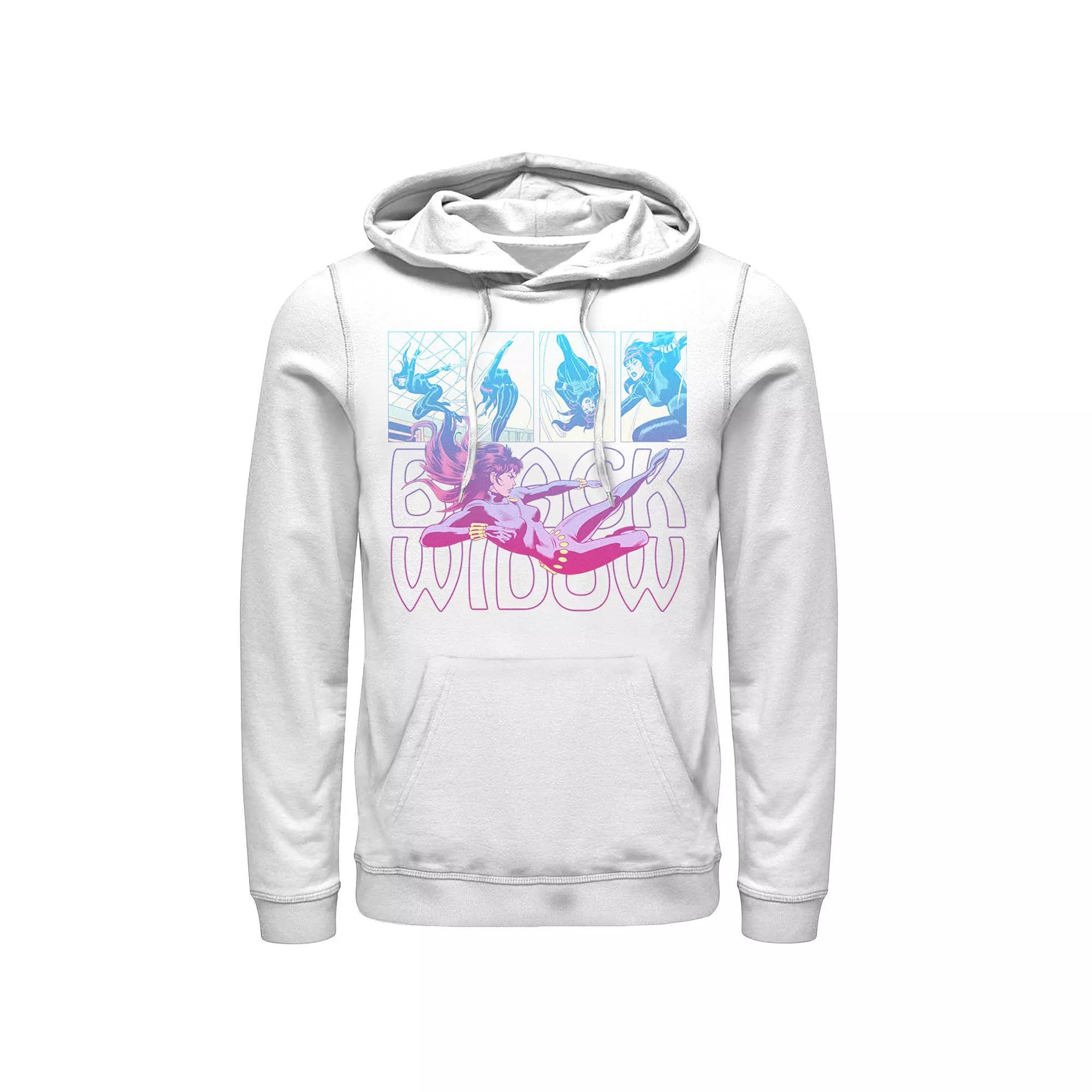 Men's Marvel Black Widow Panels Hoodie, Size: Medium, White Product Image