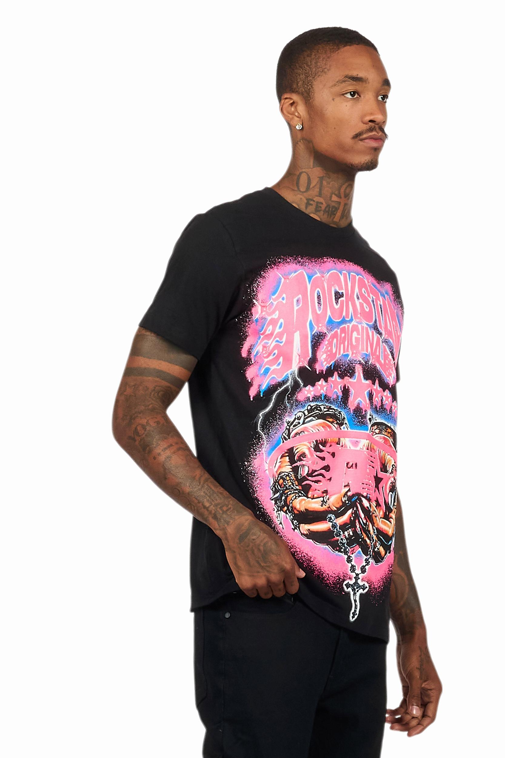 Cairo Black Graphic T-Shirt Male Product Image