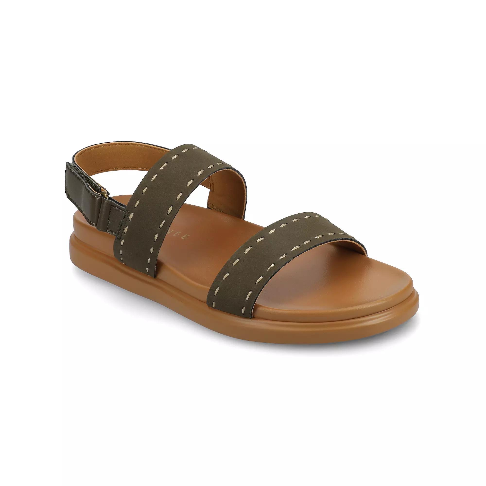 Journee Milie Women's Multi Strap Sandals, Size: 10, Green Product Image