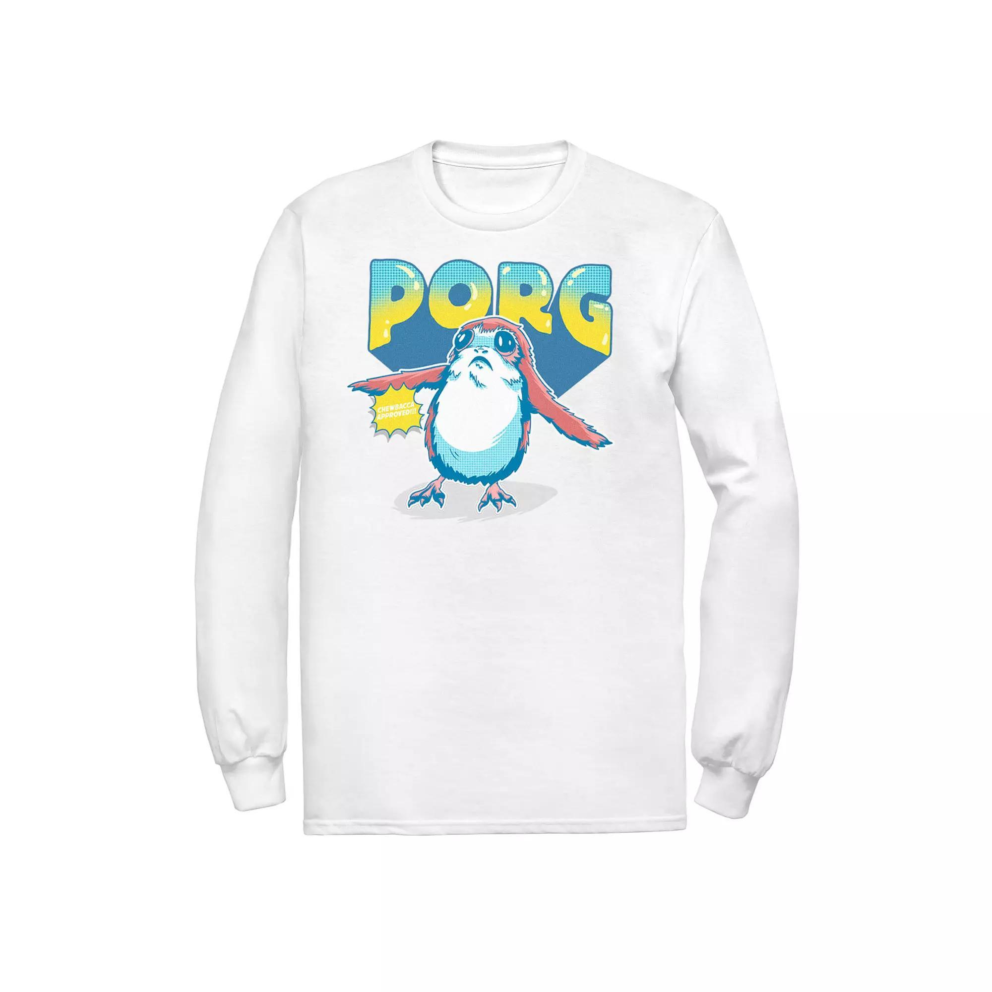 Men's Star Wars Porg Chewbacca Approved Comic Portrait Tee, Size: XXL, Athletic Grey Product Image