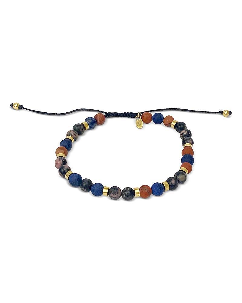 Mens Multi-Stone & Sterling Silver Bracelet Product Image