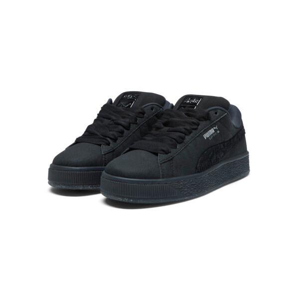 PUMA x COLLINA STRADA Suede XL Black Women's Sneakers in Flat Dark Grey/Black/Silver Product Image